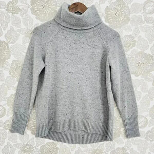 C&C California Grey Wool Blend Turtleneck Sweater Medium Women's
